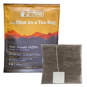 Tea bag style steeped coffee